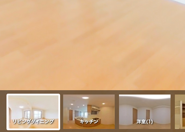 サムネイル選択による画像遷移